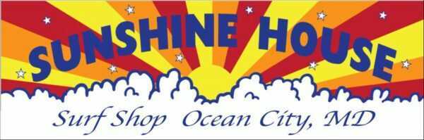 Sunshine House Surf Shop Ocean City MD Stickers
